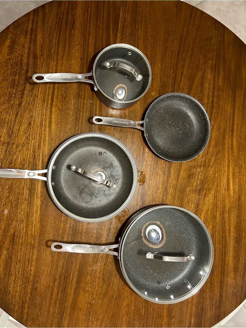 Granitestone™️ Black Cookware Set - 4 Piece with 3 Lids